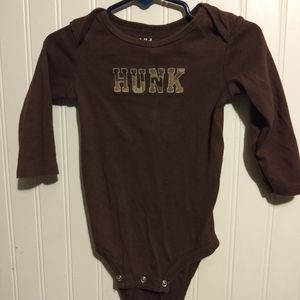 Brown "Hunk" onesie